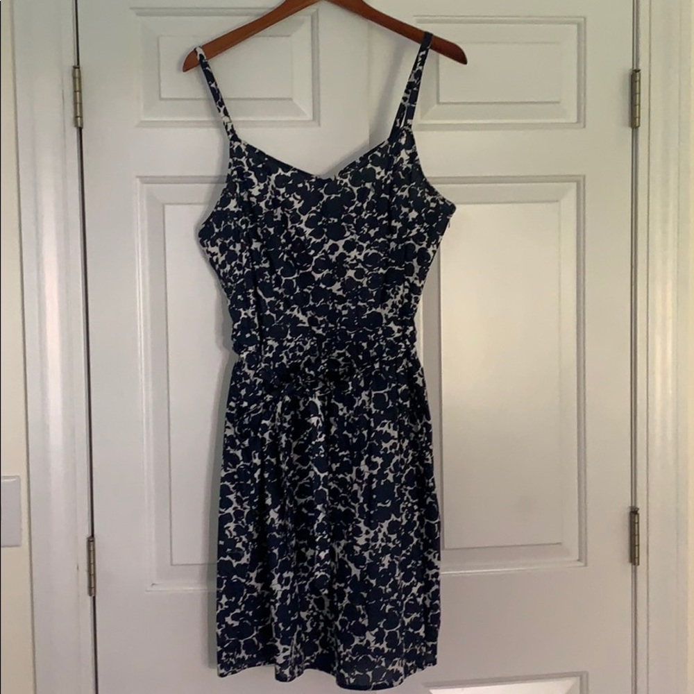Brooks Brothers Navy and White Floral Mini Dress